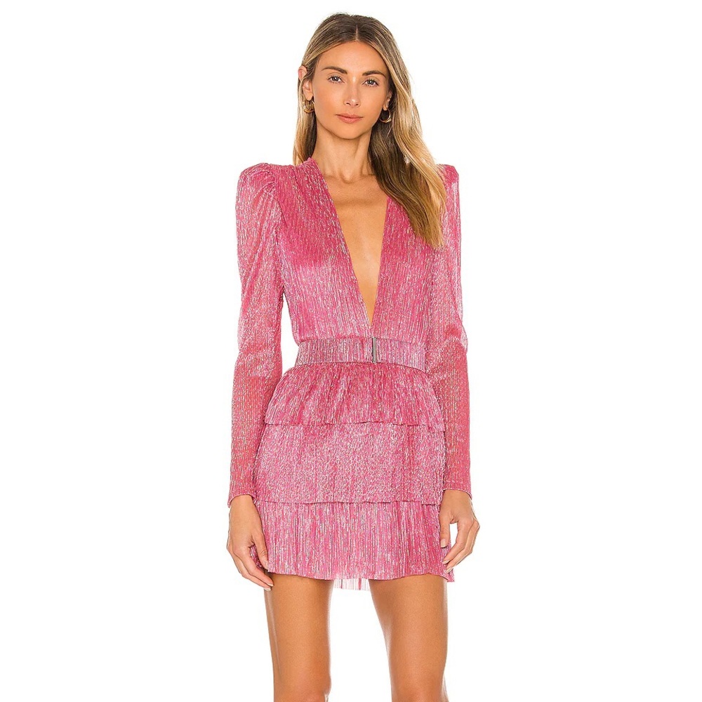 Sabina Musayev Carrie Dress in hot pink